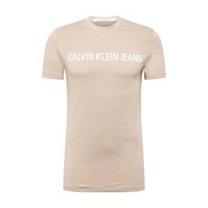 Calvin Klein Jeans Póló  greige / fehér