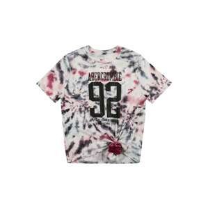 Abercrombie & Fitch Póló  sötétszürke / fekete / rózsaszín / fehér