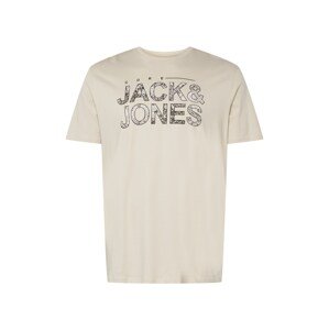 Jack & Jones Plus Póló 'THAD'  szürke / sötétszürke / fekete / gyapjúfehér