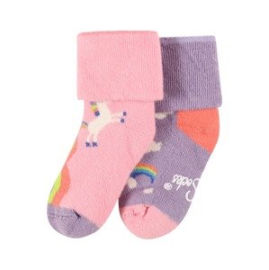 Happy Socks Zokni 'Rainbow & Unicorn'  vegyes színek / világoslila / rózsaszín / fehér / piros