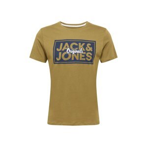 JACK & JONES Póló  olíva / tengerészkék / fehér