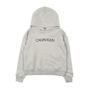 Calvin Klein Jeans Tréning póló 'Institutional'  fekete / szürke melír / fehér