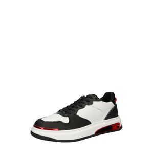 Karl Lagerfeld Rövid szárú edzőcipők 'ELEKTRO'  fehér / fekete / piros