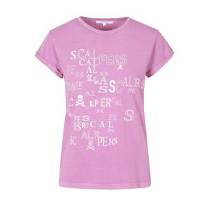 Scalpers T-Shirt  mályva / fehér