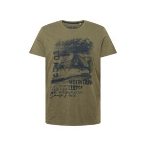 CAMP DAVID T-Shirt  olíva / fekete / szürke
