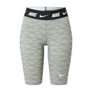 Nike Sportswear Nadrág  szürke / világosszürke / fekete / fehér