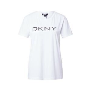 DKNY Póló  fehér / ezüst