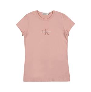 Calvin Klein Jeans Póló  fáradt rózsaszín / rózsa / fehér