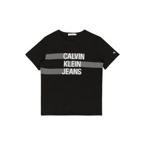 Calvin Klein Jeans Póló 'DIMENSION'  fekete / fehér