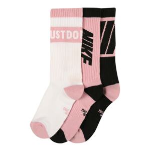 Nike Sportswear Zokni  fehér / világos-rózsaszín / fekete