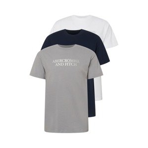 Abercrombie & Fitch T-Shirt  fehér / szürke / éjkék