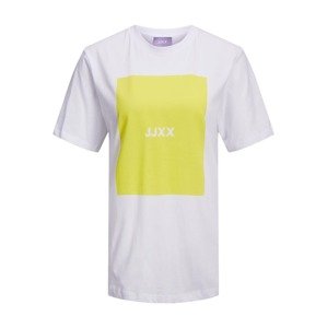 JJXX Póló 'Amber'  sárga / fehér