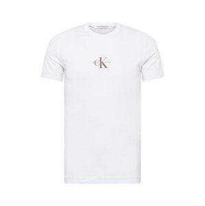 Calvin Klein Jeans Póló  fehér / fekete / szürke / világosbarna