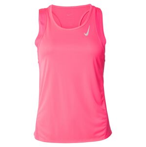 NIKE Sport top  világosszürke / neon-rózsaszín