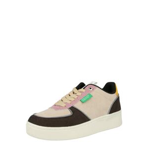 Benetton Footwear Rövid szárú edzőcipők  fáradt rózsaszín / bézs / sötét barna