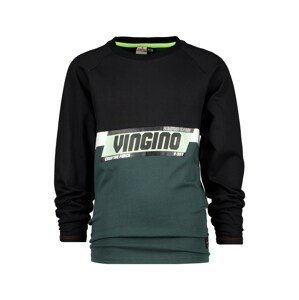 VINGINO Póló 'Jevon'  zöld / fekete / fehér / pasztellzöld