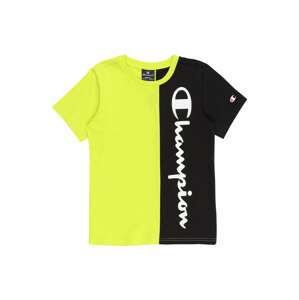 Champion Authentic Athletic Apparel Póló  fekete / neonzöld / fehér