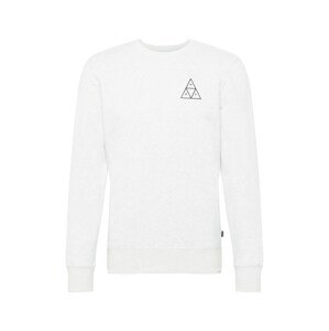 HUF Sweatshirt 'ESSENTIALS'  világosszürke / fekete / fehér