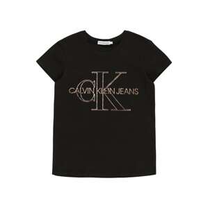 Calvin Klein Jeans Póló  fekete / aranysárga
