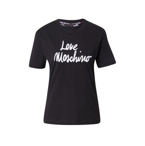 Love Moschino Póló 'MAGLIETTA'  fekete / fehér