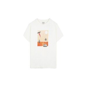 Scalpers T-Shirt  piszkosfehér / narancs / szürke