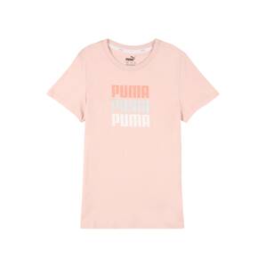 PUMA Póló  korál / fáradt rózsaszín / ezüst / fehér