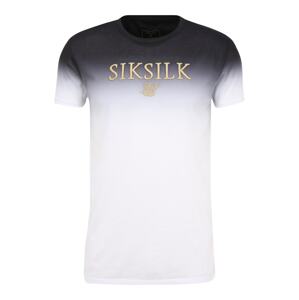 SikSilk Póló  fehér / fekete / arany