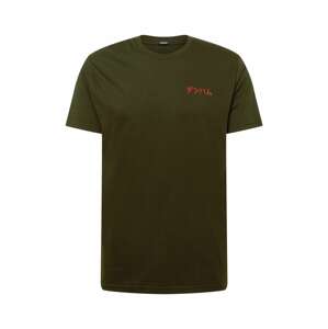 DENHAM T-Shirt 'SNAKE'  khaki / fehér / piros
