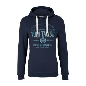 TOM TAILOR Tréning póló  tengerészkék / ciánkék
