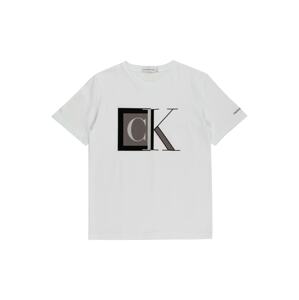 Calvin Klein Jeans Póló  fehér / fekete / taupe / szürke