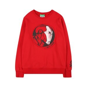 UNITED COLORS OF BENETTON Sweatshirt  piros / fehér / fekete