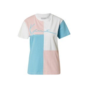 Karl Kani T-Shirt  rózsaszín / világoskék / fehér