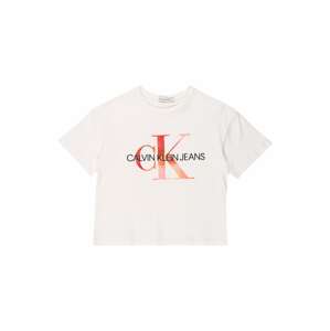 Calvin Klein Jeans Póló  fehér / piros / fekete / sötét narancssárga