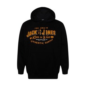 JACK & JONES Tréning póló  fekete / narancs / fehér