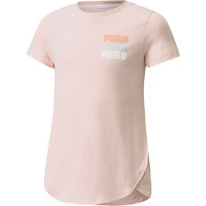 PUMA Póló 'Alpha Style'  rózsaszín / ezüst / narancs / fehér