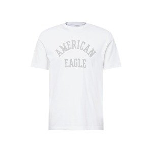 American Eagle Póló  szürke / fehér