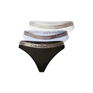 Calvin Klein Underwear String bugyik  fekete / azúr / fehér / ezüstszürke
