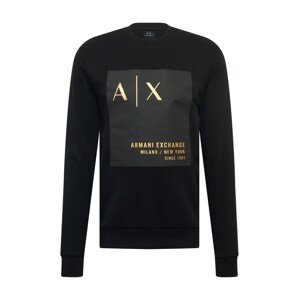 ARMANI EXCHANGE Sweatshirt  fekete / arany