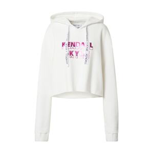 KENDALL + KYLIE Tréning póló  sötét-rózsaszín / fekete / fehér