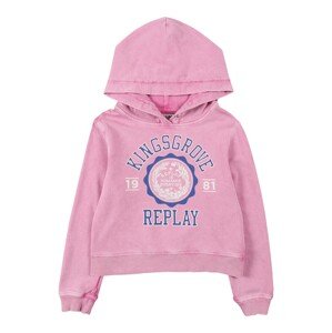 REPLAY Sweatshirt  rózsaszín / kék / fehér