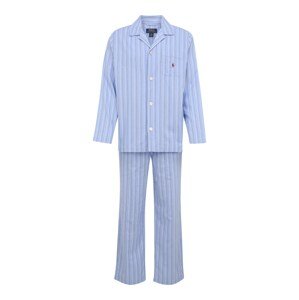 Polo Ralph Lauren Hosszú pizsama  világoskék / fehér / sötétvörös