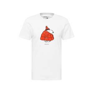 DEDICATED. T-Shirt 'Stockholm Snoopy'  fehér / fekete / narancsvörös