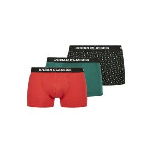 Urban Classics Big & Tall Boxeralsók  fekete / zöld / piros / fehér