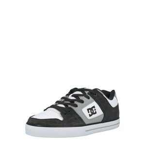 DC Shoes Rövid szárú edzőcipők 'PURE'  szürke / fehér / sötétszürke