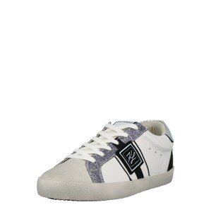 Karl Lagerfeld Rövid szárú edzőcipők  fehér / fekete / galambkék