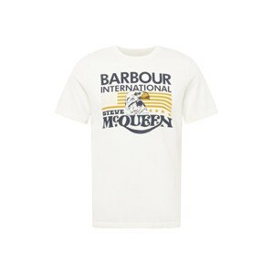 Barbour International Póló  fehér / sötétkék / mustár