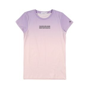 Calvin Klein Jeans Póló  rózsaszín / lila / fekete