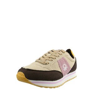 Benetton Footwear Rövid szárú edzőcipők  világosbarna / sötét barna / rózsaszín / fehér