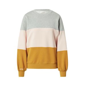 NÜMPH Sweatshirt 'HARUKO'  szürke / rózsaszín / aranysárga