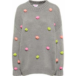 MYMO Oversize pulóver  szürke / világoszöld / lazac / világos-rózsaszín
